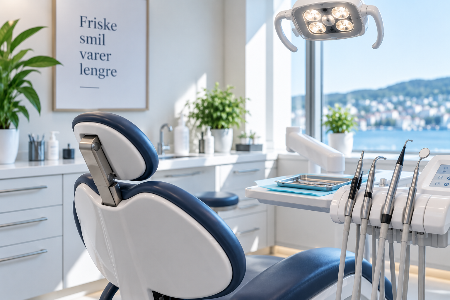 Moderne behandlingsrom hos tannlege med utstyr for ulike typer tannbehandling